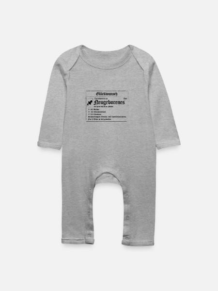 RPG Baby - Baby Bio Strampler - Grau meliert