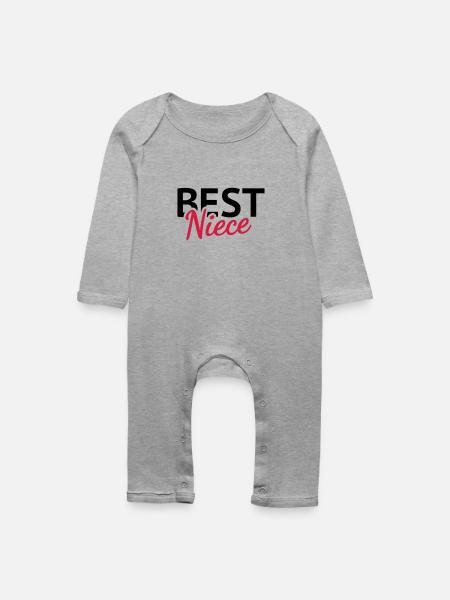 Best Niece - Baby Bio Strampler - Grau meliert