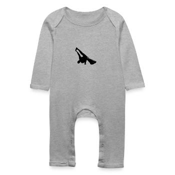 breakdance - Grenouillère bio Bébé - gris chiné - Devant