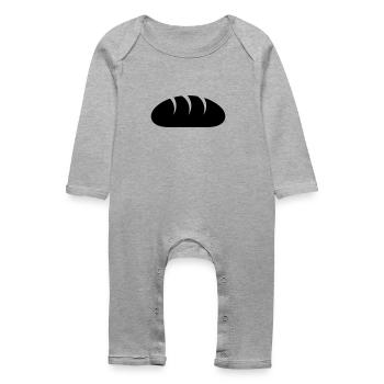 Brot - Baby Bio Strampler - Grau meliert - Vorne