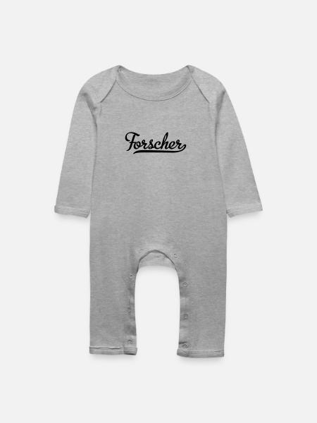 Forscher - Baby Bio Strampler - Grau meliert