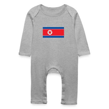 North Korea - Baby Organic Romper - heather grey - Front