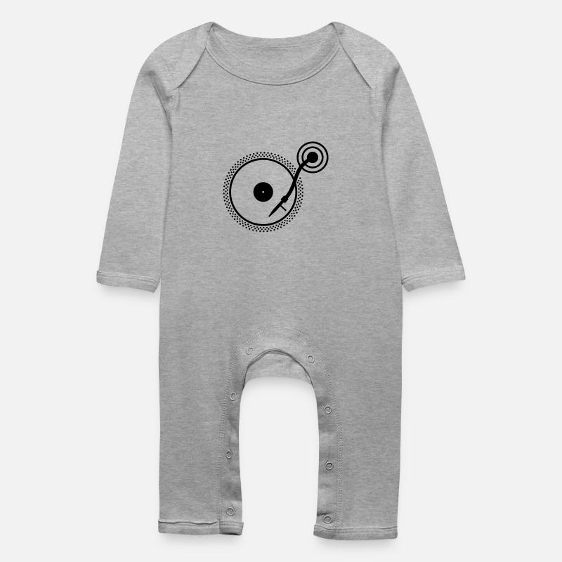 Turn Table - Baby Bio Strampler - Grau meliert