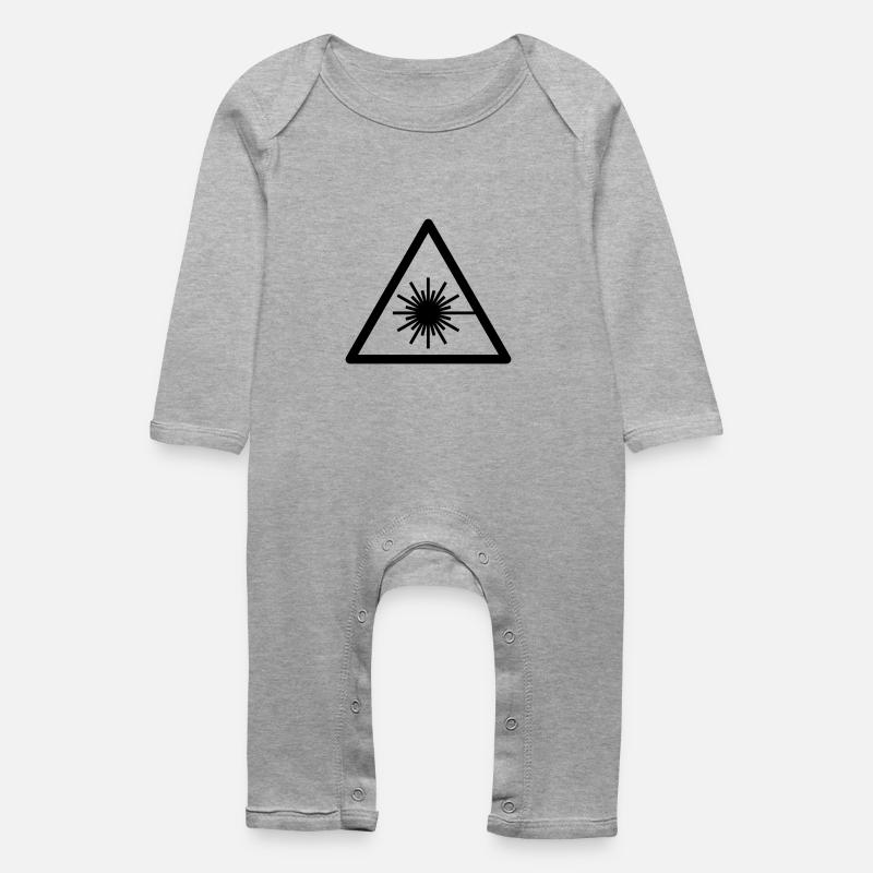 laser - Grenouillère bio Bébé - gris chiné