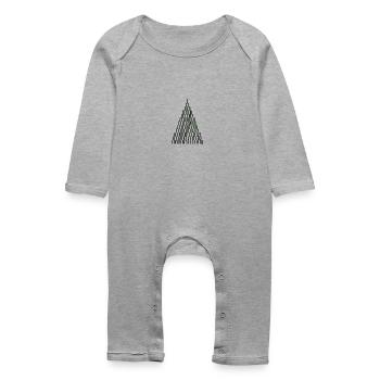 Tannennadeln - Baby Bio Strampler - Grau meliert - Vorne