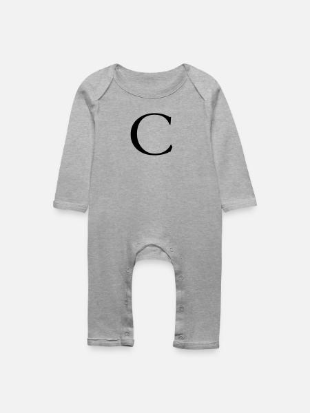 c - Baby Bio Strampler - Grau meliert