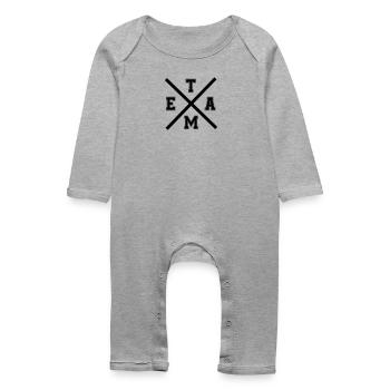 team_kreuz_001 - Baby Organic Romper - heather grey - Front