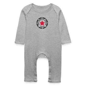 on earth since 1975 - Baby Organic Romper - heather grey - Front