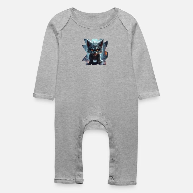 Monster 1 - Baby Bio Strampler - Grau meliert