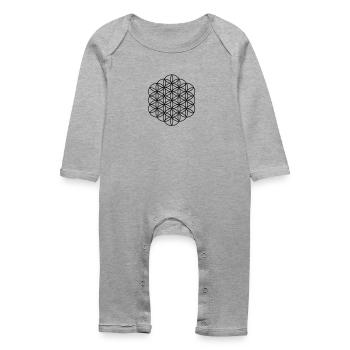 Flower of Life - free - Baby Organic Romper - heather grey - Front