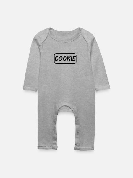 Cookie-Transparent - Baby Bio Strampler - Grau meliert