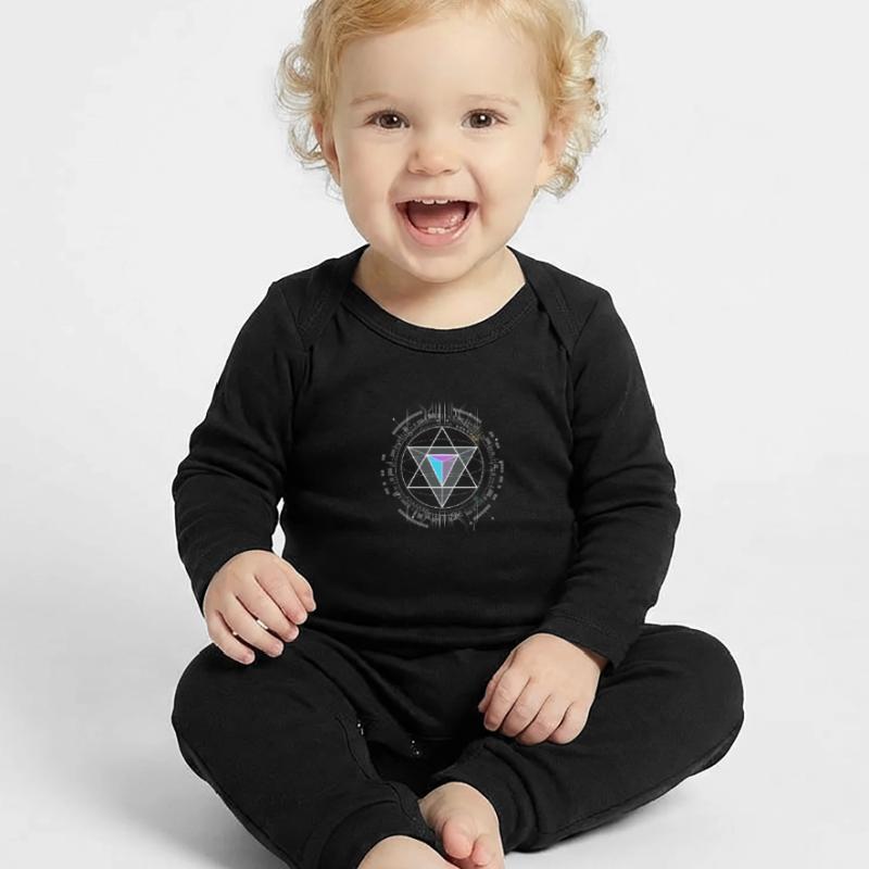 nerd cpu pyramid illuminati game wow hacker code Baby Organic Romper