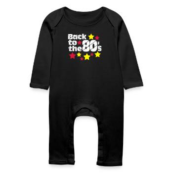 80s Party,Fun Shirt,Back to the 80s.. (25) - Baby Organic Romper - black - Front