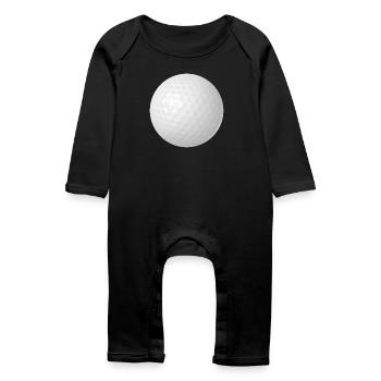 Real golf ball - Baby Organic Romper - black - Front