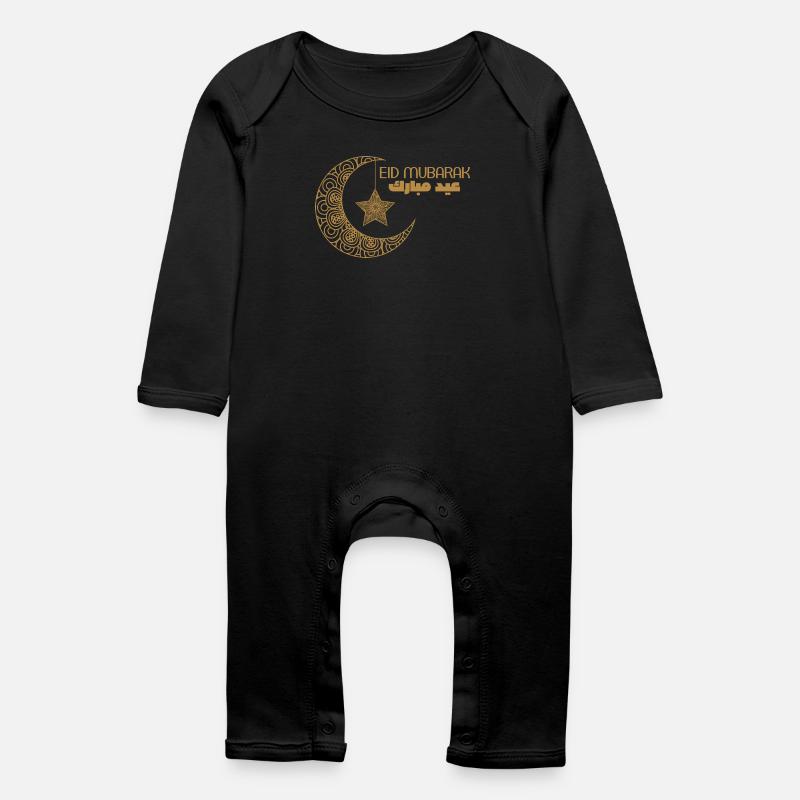 Eid mobarak - Baby Bio Strampler - Schwarz