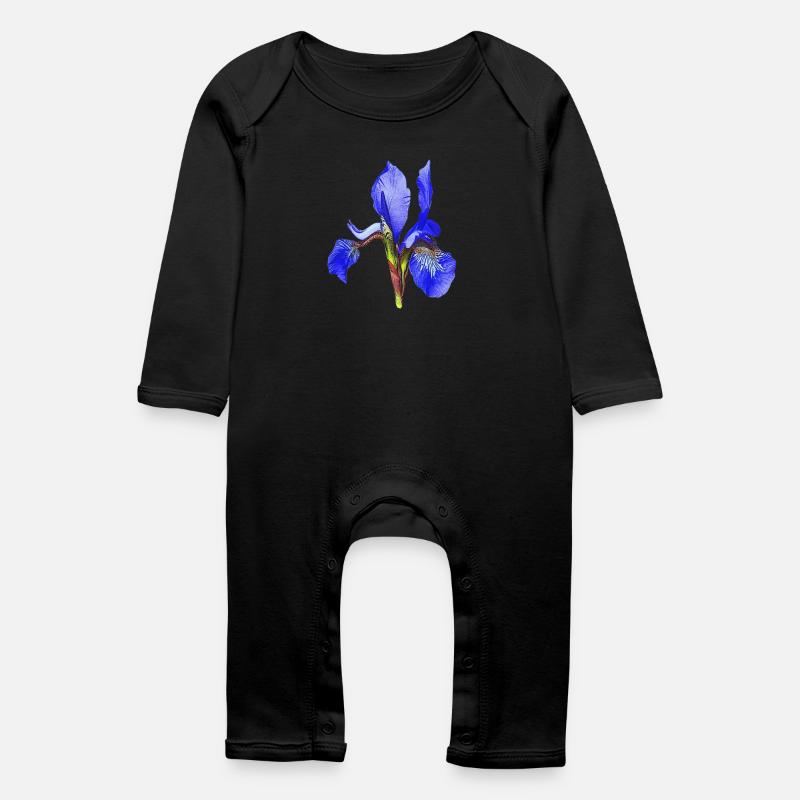 geburtstagsgeschenk mutter, schwertlilie - Baby Bio Strampler - Schwarz