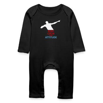 Silhouette calme et attitude - Grenouillère bio Bébé - noir - Devant