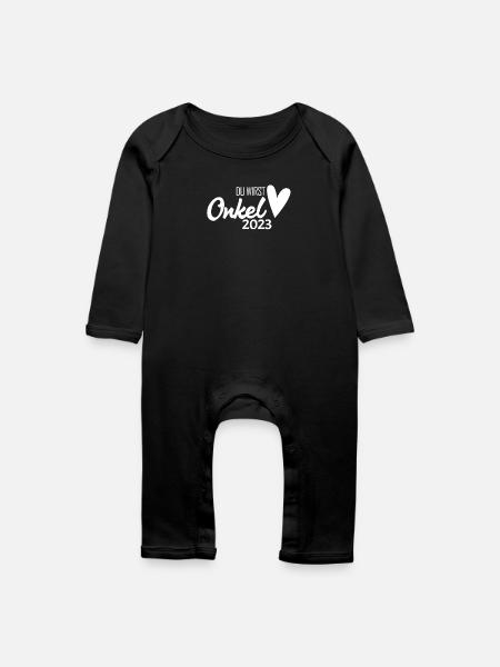 Onkel 2023 - Onkel werden - Baby Bio Strampler - Schwarz