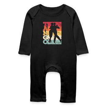 Tango Argentino Rétro Vintage Tango Vals Danse - Grenouillère bio Bébé - noir - Devant