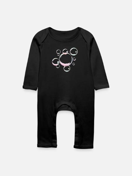 Schimmernde Seifenblasen - Baby Bio Strampler - Schwarz