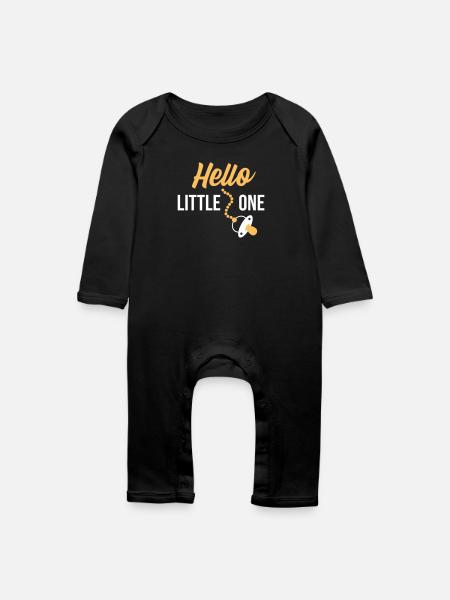 Hello Little One - Baby Organic Romper - black