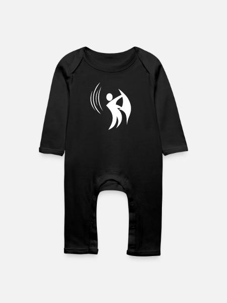 Sauna Aufguss Männchen Piktogramm - Baby Bio Strampler - Schwarz