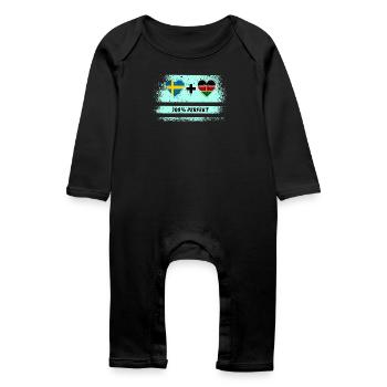Kenya et Suède 100% Parfait / Cadeau - Grenouillère bio Bébé - noir - Devant