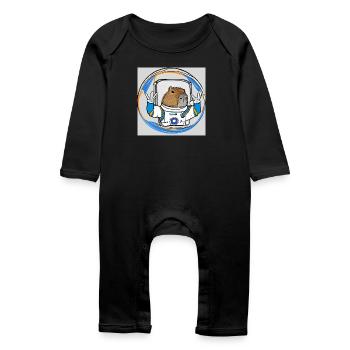 Casquettes astro - Grenouillère bio Bébé - noir - Devant