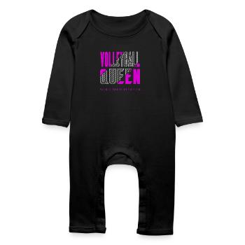 Volleyball Königin - Baby Bio Strampler - Schwarz - Vorne