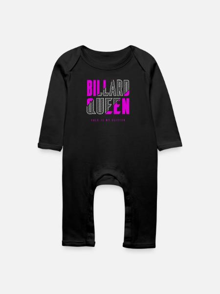 Billard Königin - Baby Bio Strampler - Schwarz