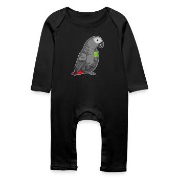 Parrot Popsicle - Baby Organic Romper - black - Front