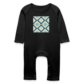 Tuiles Andalouses 13 - Grenouillère bio Bébé - noir - Devant