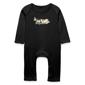 Alhambra (dark) - Baby Organic Romper - black - Front