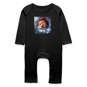 Imp looking through ice laughing - Baby Organic Romper - black - Front