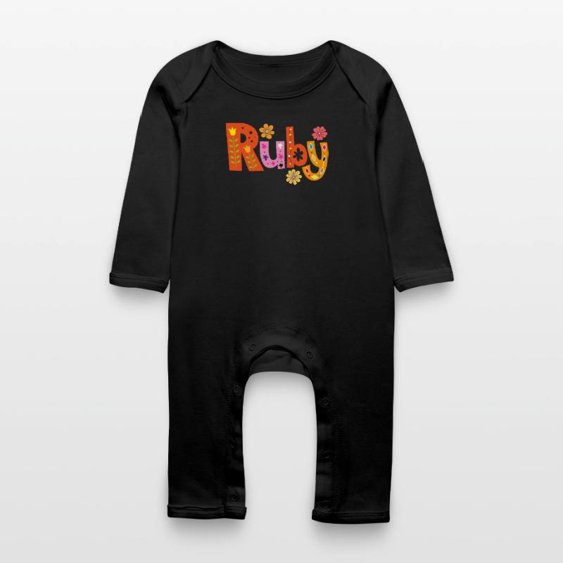 Personalized Ruby Name Baby Organic Romper