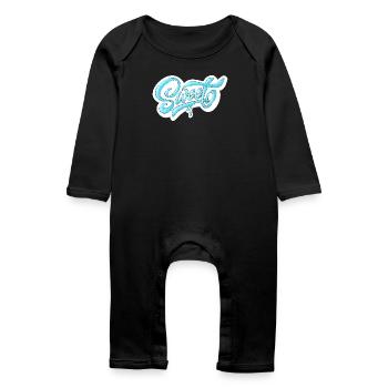 Conception de script doux et froid - Grenouillère bio Bébé - noir - Devant