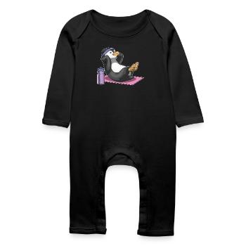 Penguin Abdomen Training Bodybuilding - Grenouillère bio Bébé - noir - Devant