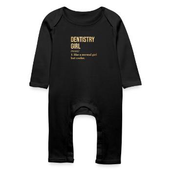 dentiste - Grenouillère bio Bébé - noir - Devant
