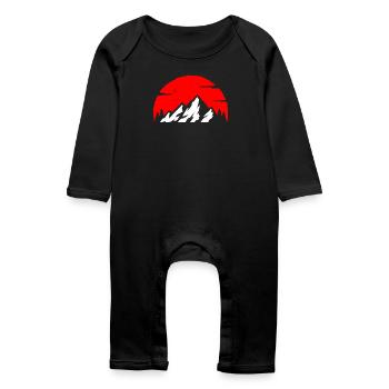 Crimson Peaks at Dusk - Baby Organic Romper - black - Front