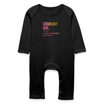 sociologie - Grenouillère bio Bébé - noir - Devant