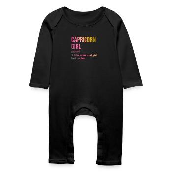 Capricorn - Baby Organic Romper - black - Front