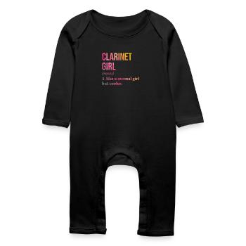 clarinette - Grenouillère bio Bébé - noir - Devant