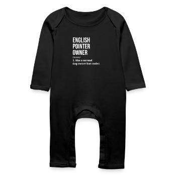 Pointer anglais - Grenouillère bio Bébé - noir - Devant