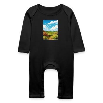 Theodore Roosevelt National Park Travel Poster WPA - Baby Organic Romper - black - Front