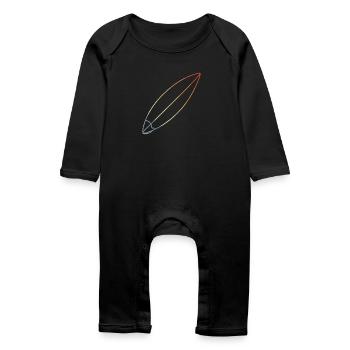 Surfboard - Baby Organic Romper - black - Front
