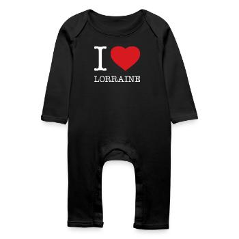 I LOVE LORRAINE Lothringen - Baby Organic Romper - black - Front