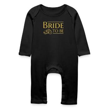Bride Wedding Fiancée - Baby Organic Romper - black - Front