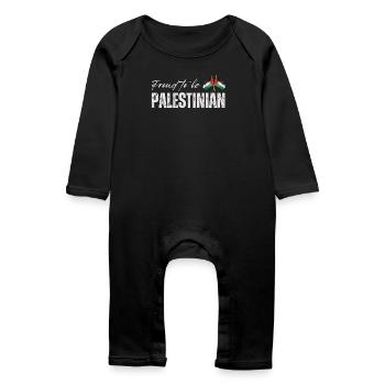 Stolzer Palästinenser, ich liebe Palästina - Baby Bio Strampler - Schwarz - Vorne