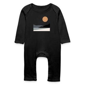 Abstract Landscape - Baby Organic Romper - black - Front