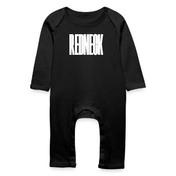 Redneck- big, bold and funny typographical design - Baby Organic Romper - black - Front